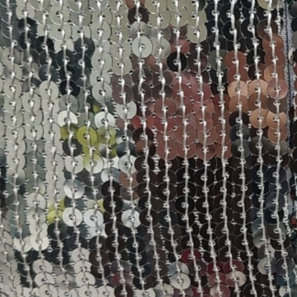 ๐ฅSHOWSTOPPER!๐ฅLulus 1920's Flapper Style Silver Sequin Fringe Pencil Skirt - Picture 12 of 16